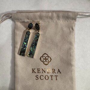 Kendra Scott Abalone Drop Earrings - Gold Tone w/Bag